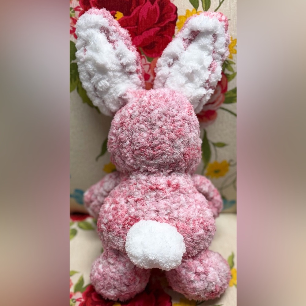 Handmade Hand Crafted Knit Chubby Bunny Easter gift - Picture 4 of 5